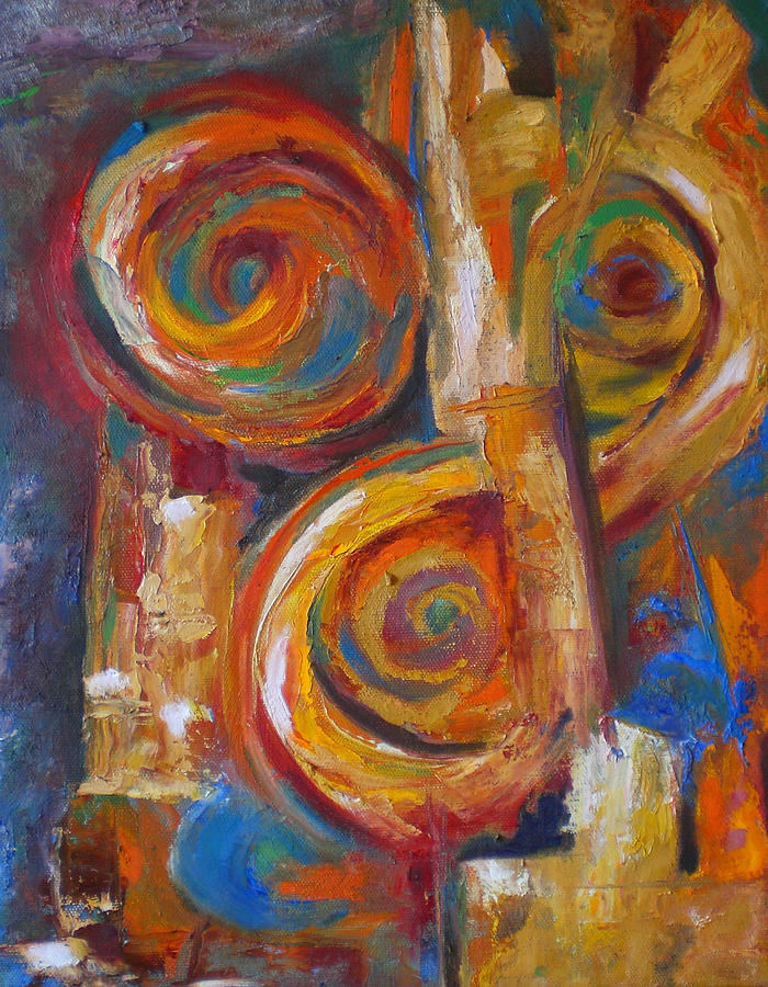 Abstract Painting - Grandmothers of the South by Louise Ellis