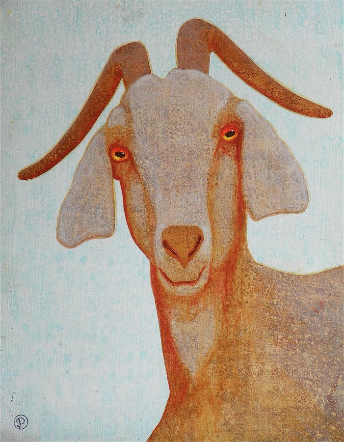 Goat Painting - Grandpa Goat by John Pinkerton