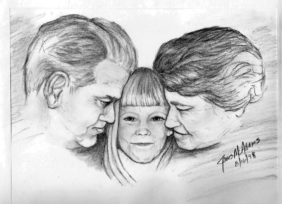 Grandparents Drawing by James McAdams