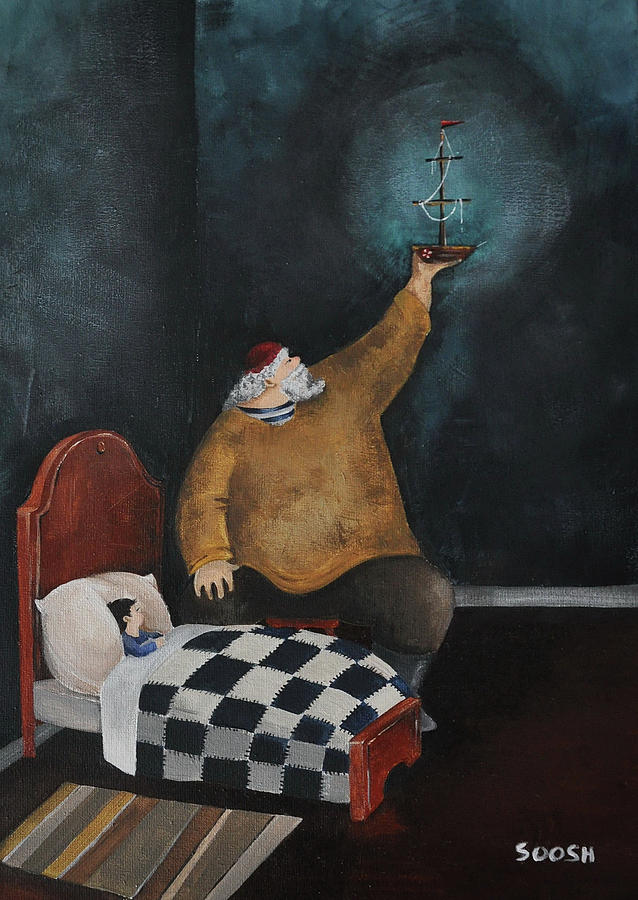 Grandpas bedtime stories Painting by Soosh 