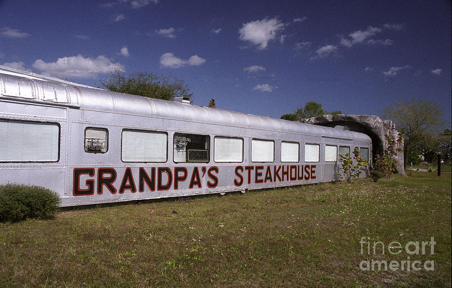 Train Photograph - Grandpas Steakhouse by Richard Nickson