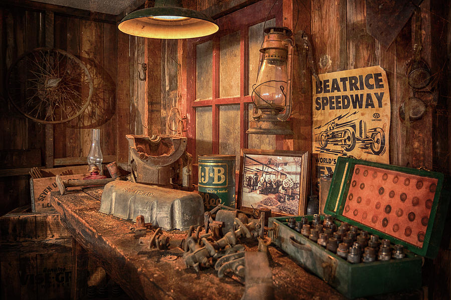 Grandpas Workbench Photograph by Susan Rissi Tregoning