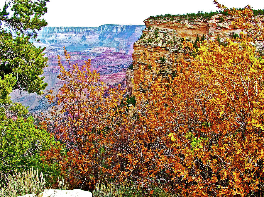 Grandview Trail Autumn View on East Side of South Rim of Grand Canyon National Park-Arizona Photograph by Ruth Hager