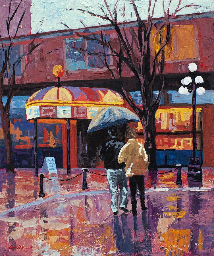 City Painting - Grandville Couple by Marion Rose