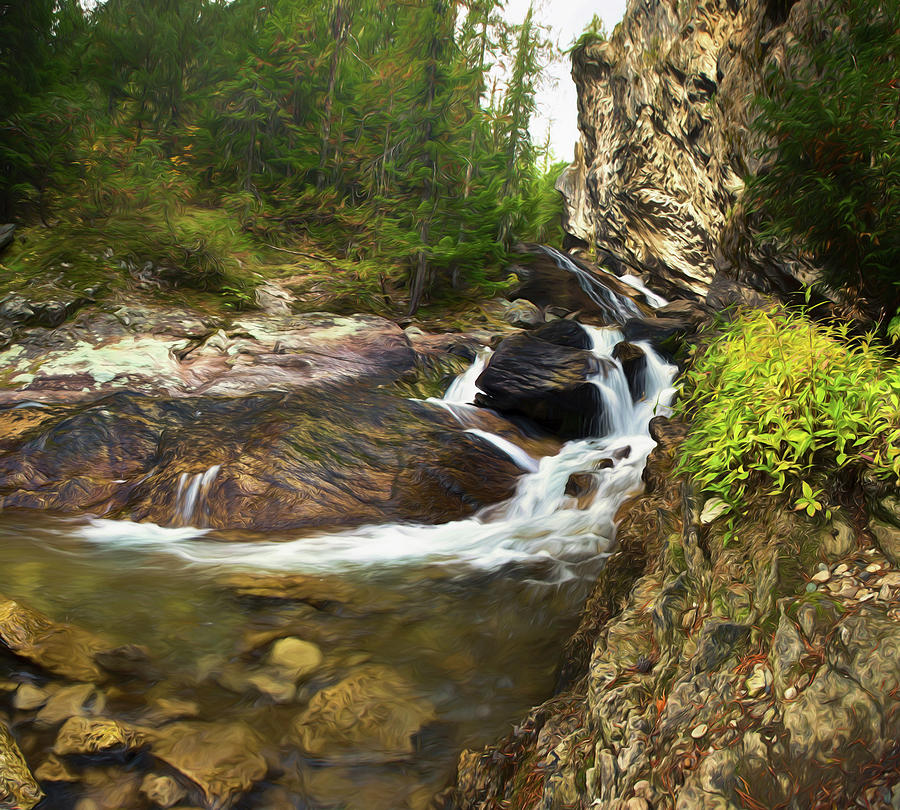 Granite Falls Impression Photograph by Paul DeRocker
