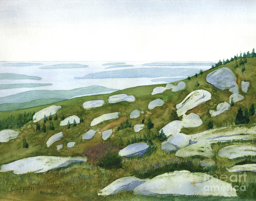 Granite Islands Painting by Robert Coppen