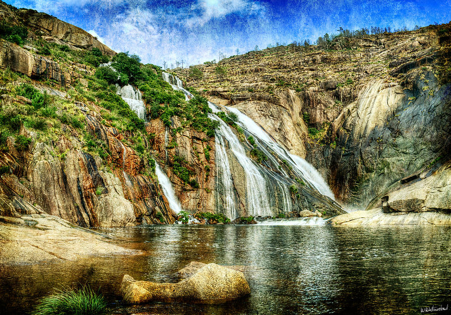 Granite Mountain Waterfall - Vintage Version Photograph by Weston Westmoreland