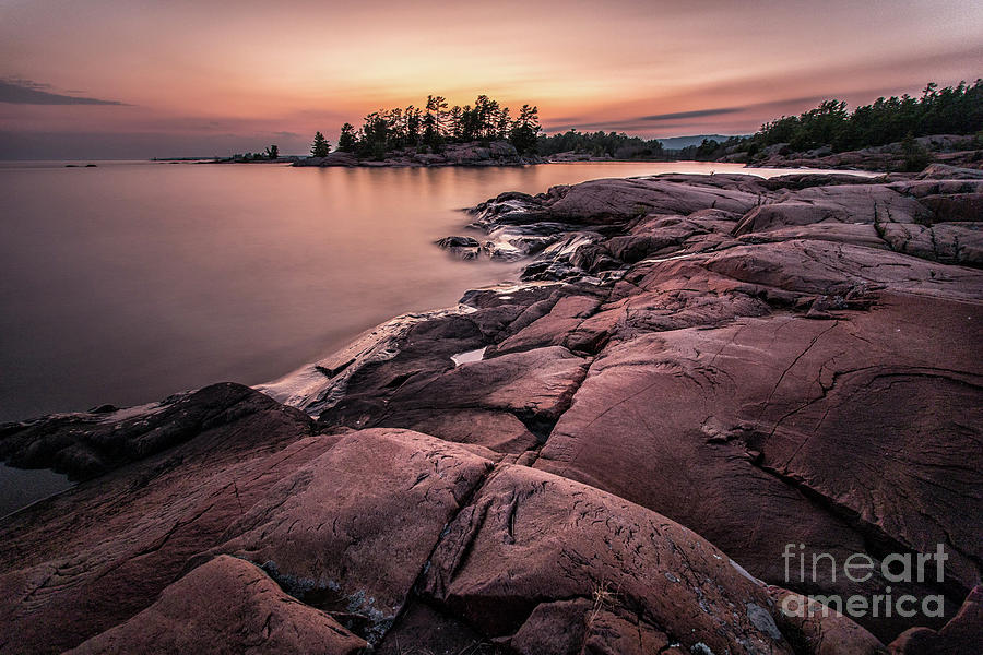 Granite Sunset - Killarney Canada Photograph