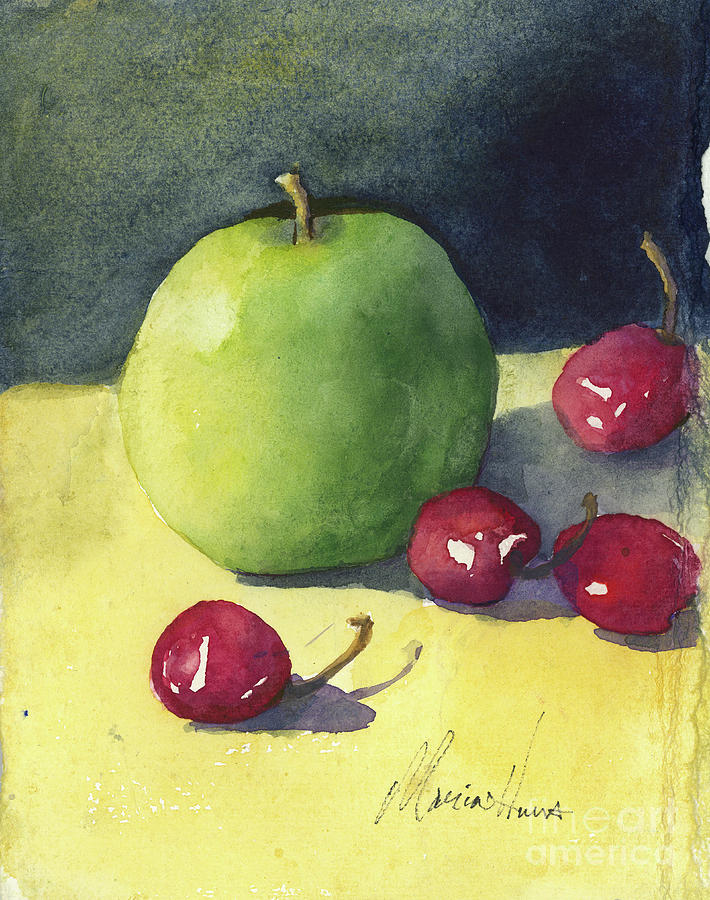 Granny Smith and Friends Painting by Maria Hunt