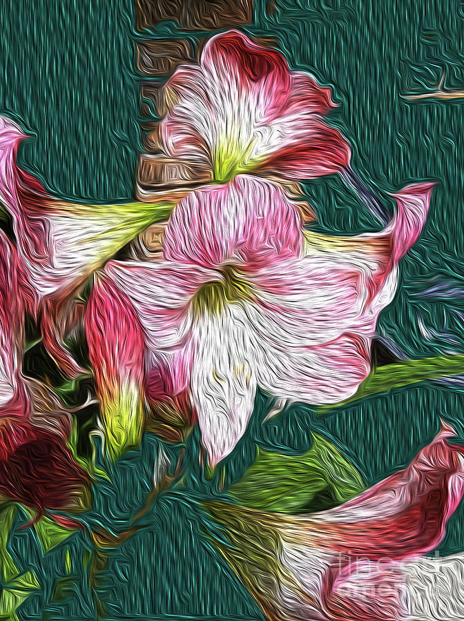 Grannys Amaryllis Painting by Francelle Theriot