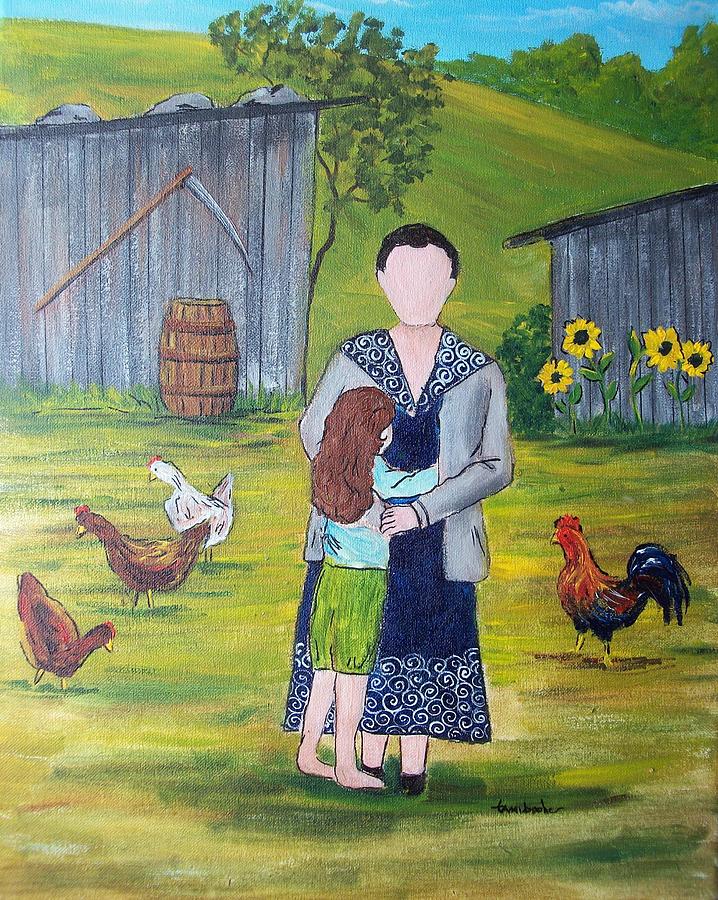 Granny Painting - Grannys Hugs by Tami Booher Granny Painting - Grannys Hugs by Tami Booher