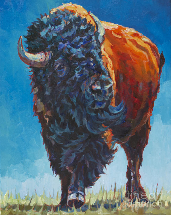Bison Painting - Grant by Patricia A Griffin