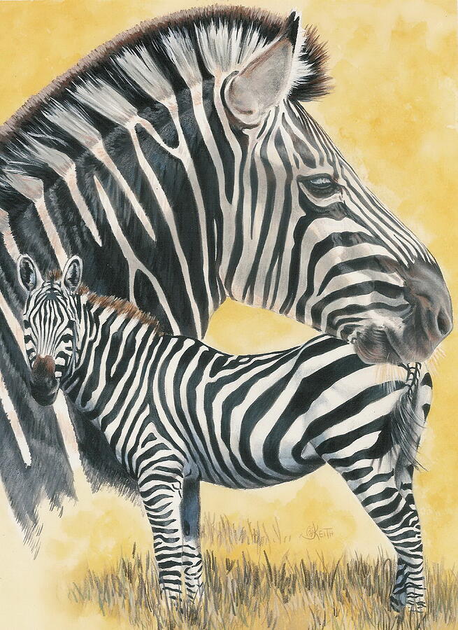 Grants Zebra Mixed Media by Barbara Keith