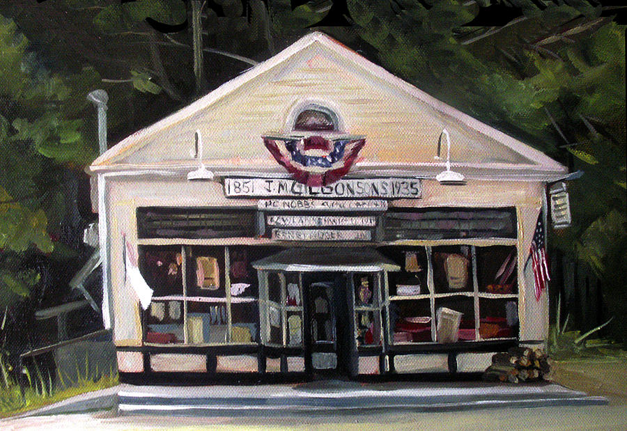 Granville Country Store Front View Painting by Nancy Griswold