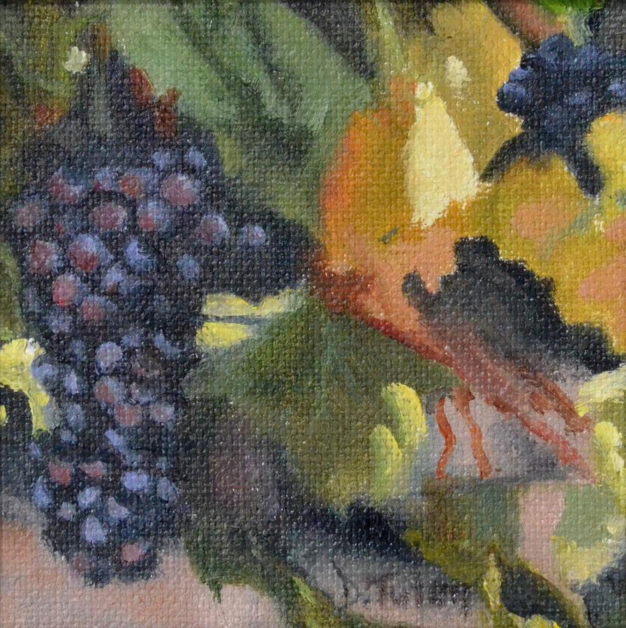 Grape Cluster Painting by Donna Tuten