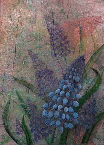 Grape Hyacinth Painting by Sandy Clift