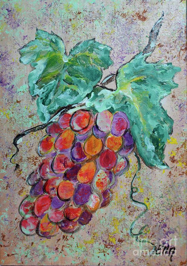 Grape Vine Fiesta Painting by Ella Kaye Dickey