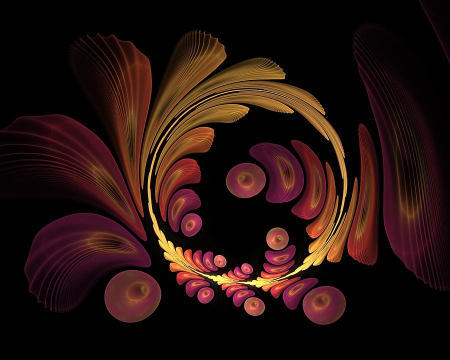 Grape Wreath Digital Art by Rick Chapman