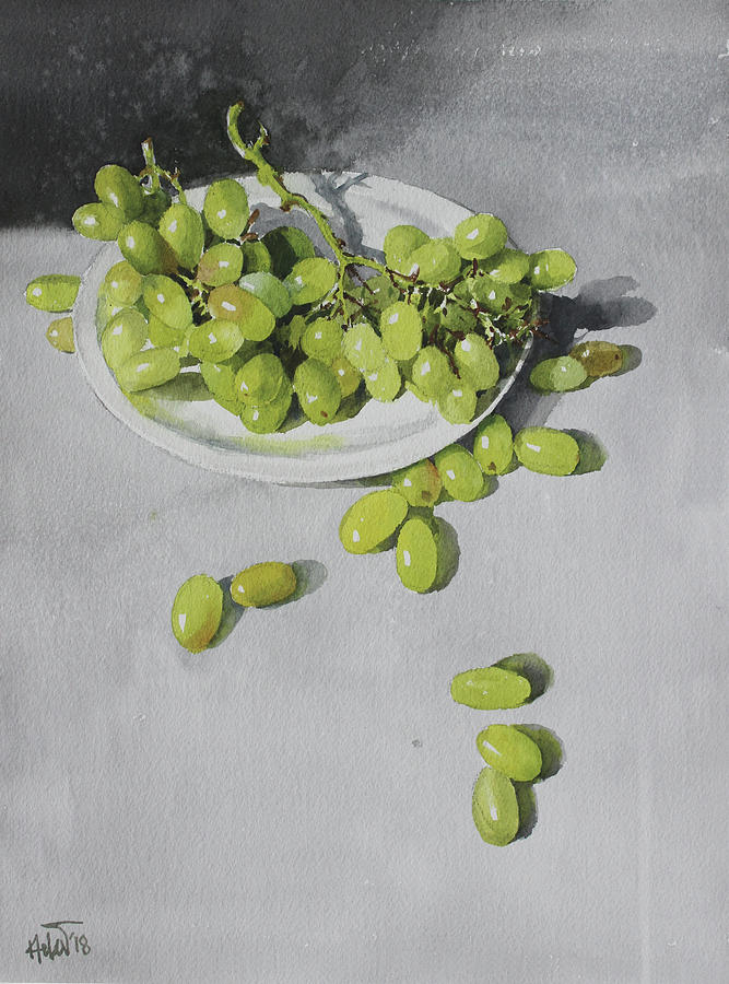 Grapes 01 Painting by Helal Uddin