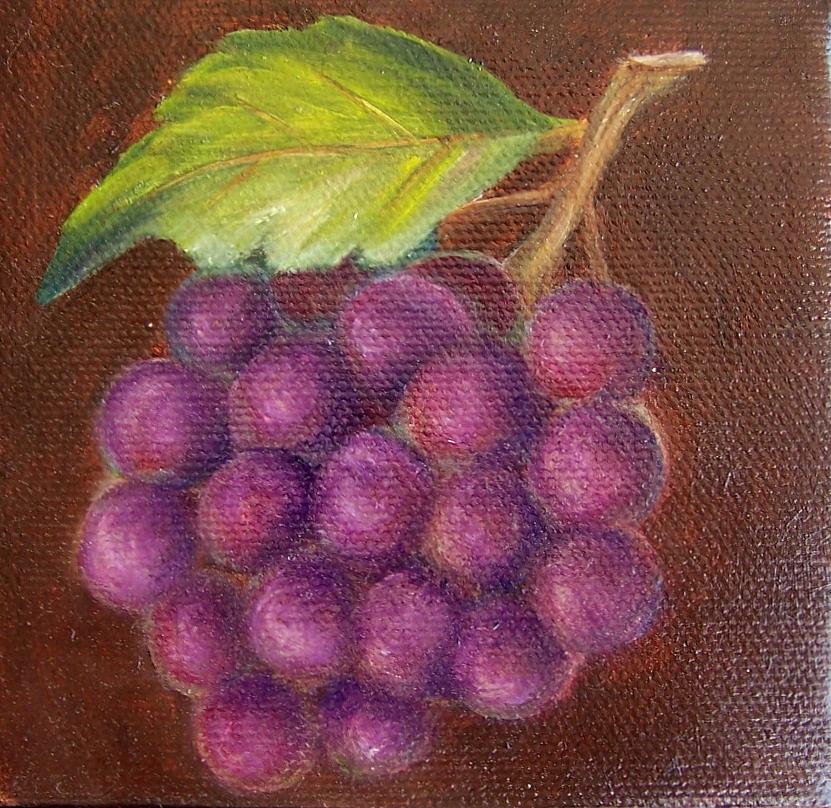 Grapes 9 Painting by Susan Dehlinger