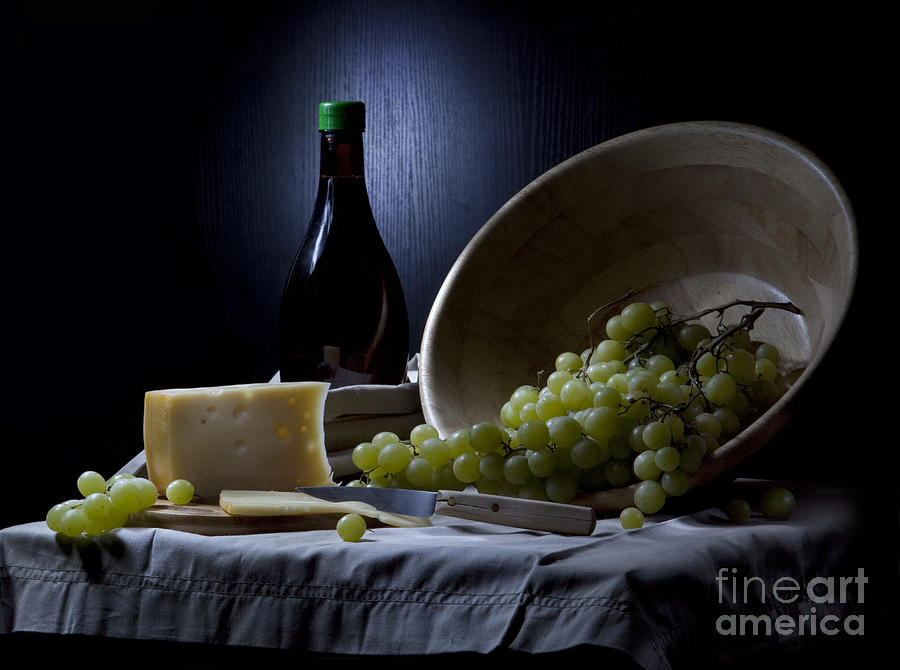 Still Life Photograph - Grapes and cheese by Irina No Still Life Photograph - Grapes and cheese by Irina No