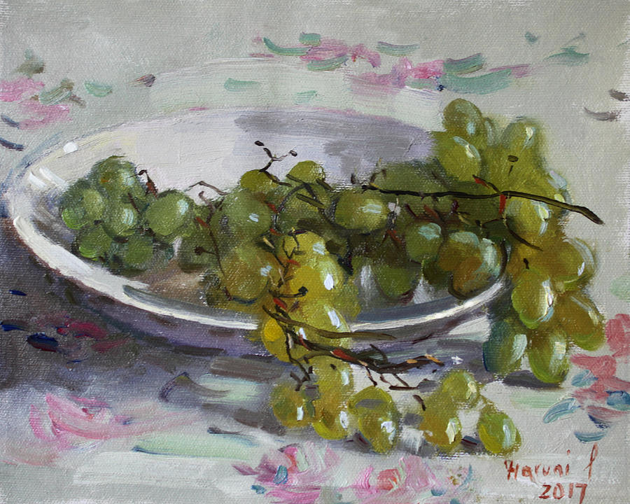 Grape Painting - Grapes from Lidas Garden by Ylli Haruni