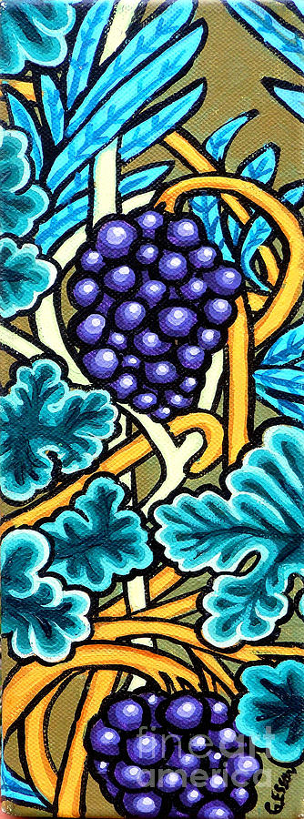 Grapes Painting by Genevieve Esson