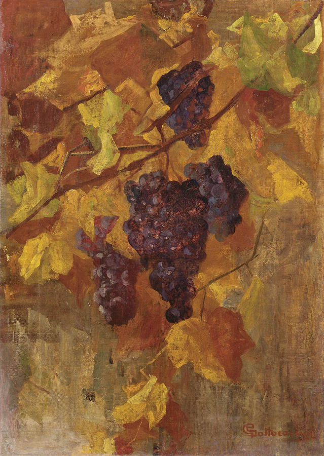 Grapes Painting by Giovanni Sottocornola