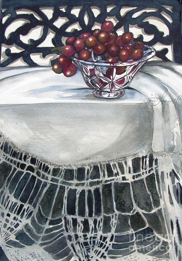 Grapes Painting by Jane Loveall