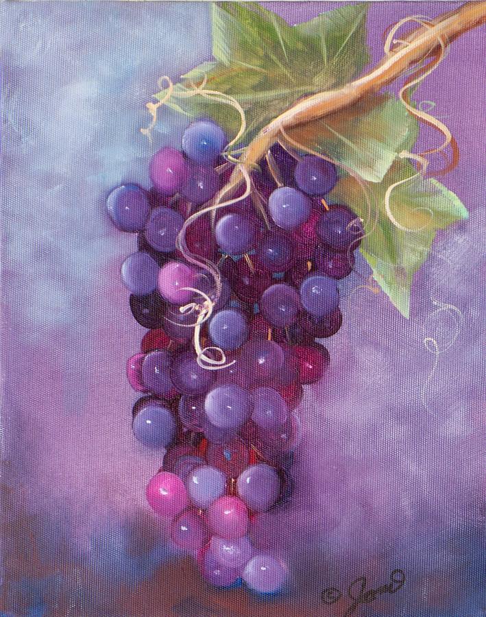 Grapes Painting by Joni McPherson