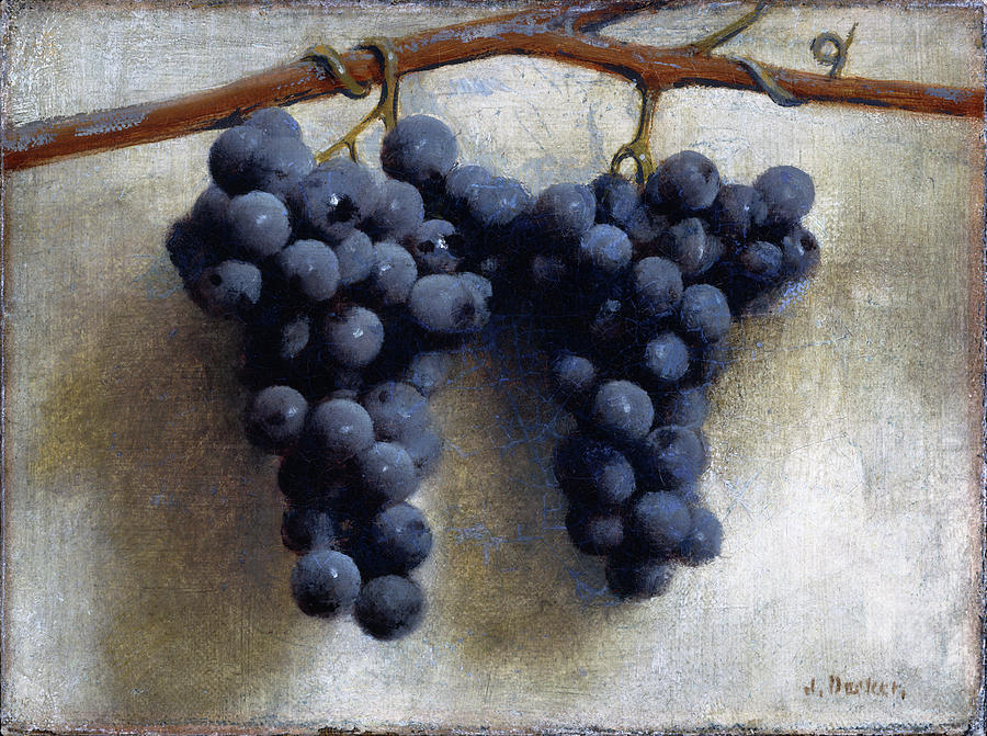 Grapes Painting by Joseph Decker