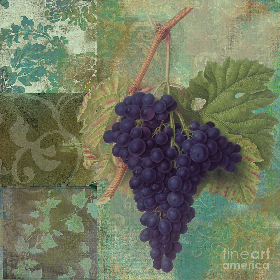 Grapes Margaux Painting by Mindy Sommers