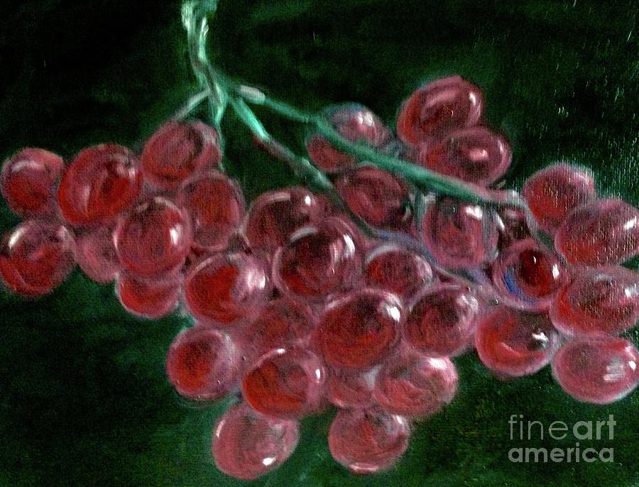 Grapes Painting by Lavender Liu