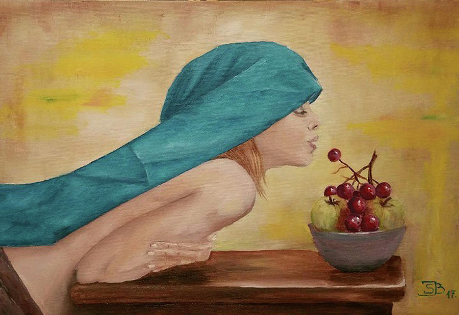 Figure Painting - Grapes by Snezana Bozic