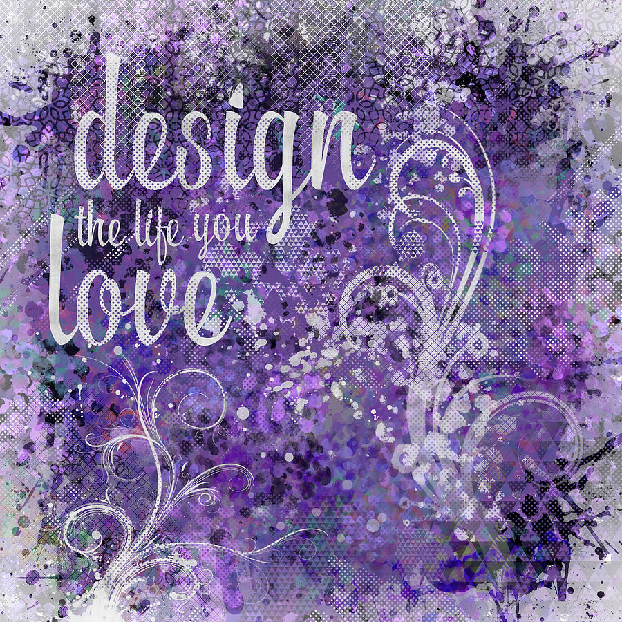 Abstract Digital Art - GRAPHIC ART Design the life you love - ultraviolet by Melanie Viola