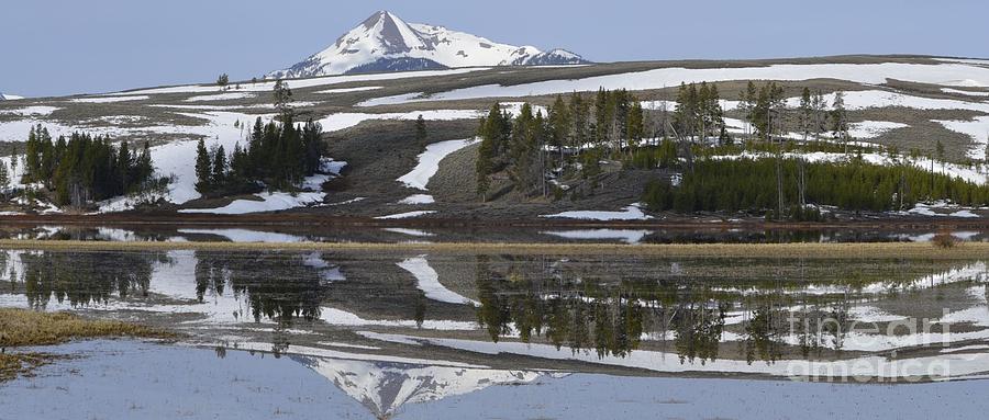 Graphic Mountain Reflection Photograph by Nadalyn Larsen