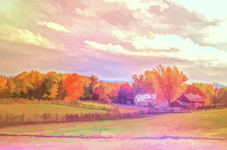 Graphic Rainbow Autumn Farm Photograph by Aimee L Maher ALM GALLERY