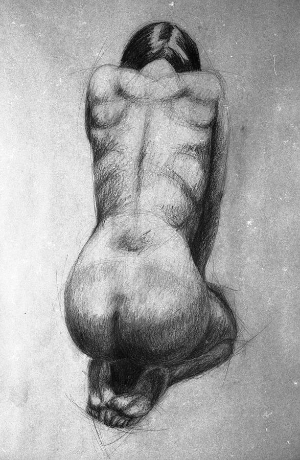 Graphite Naked Drawing By Law Rider Fine Art America