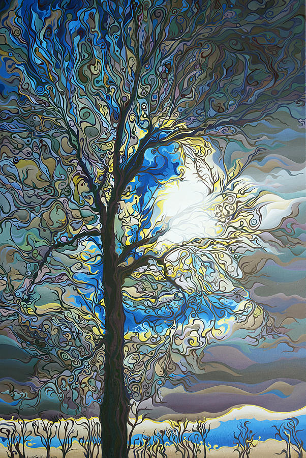 Tree Painting - Grasping at Sunshine by Amy Ferrari