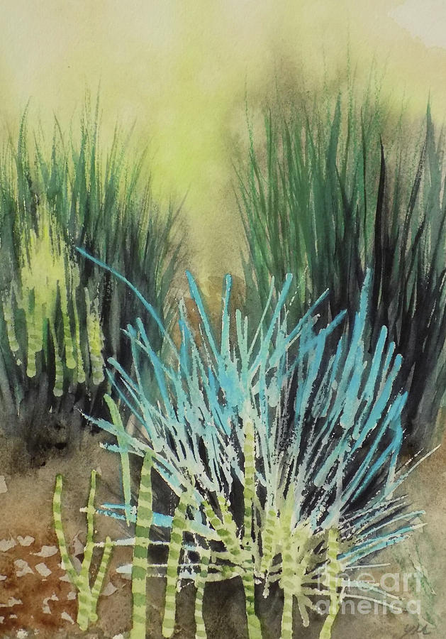 Grass in the Garden Painting by Yoshiko Mishina