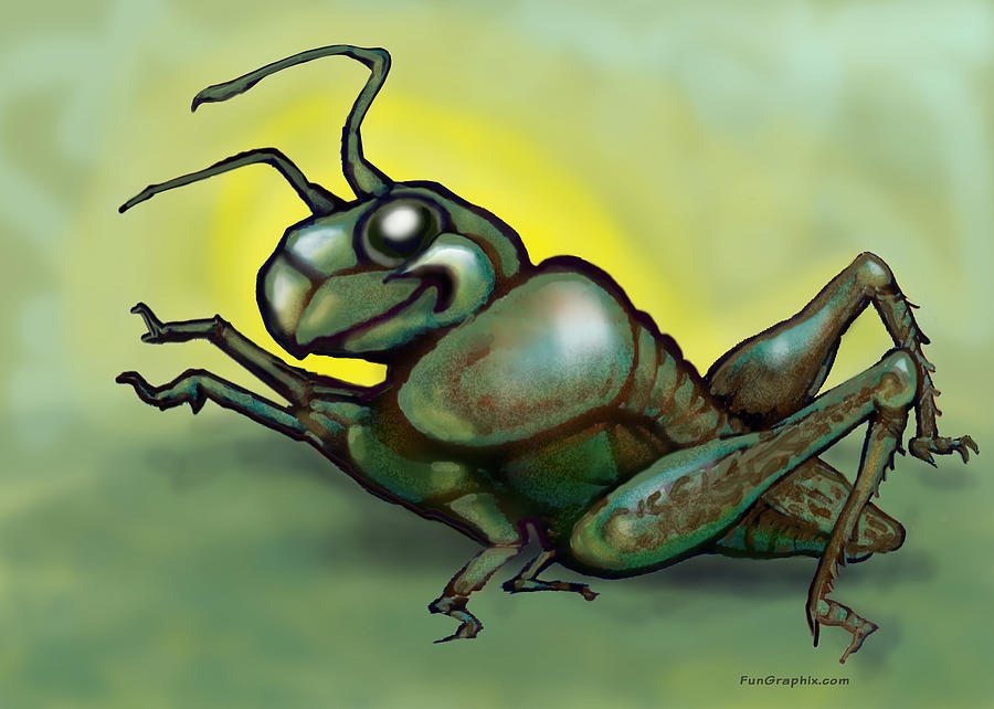 Grasshopper Greeting Card by Kevin Middleton