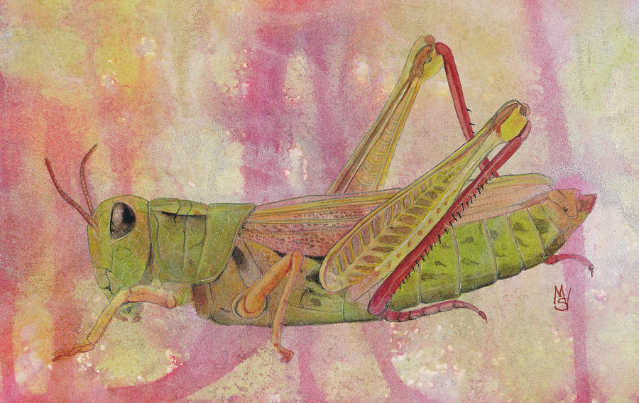 Grasshopper Painting by Marie Stone-van Vuuren