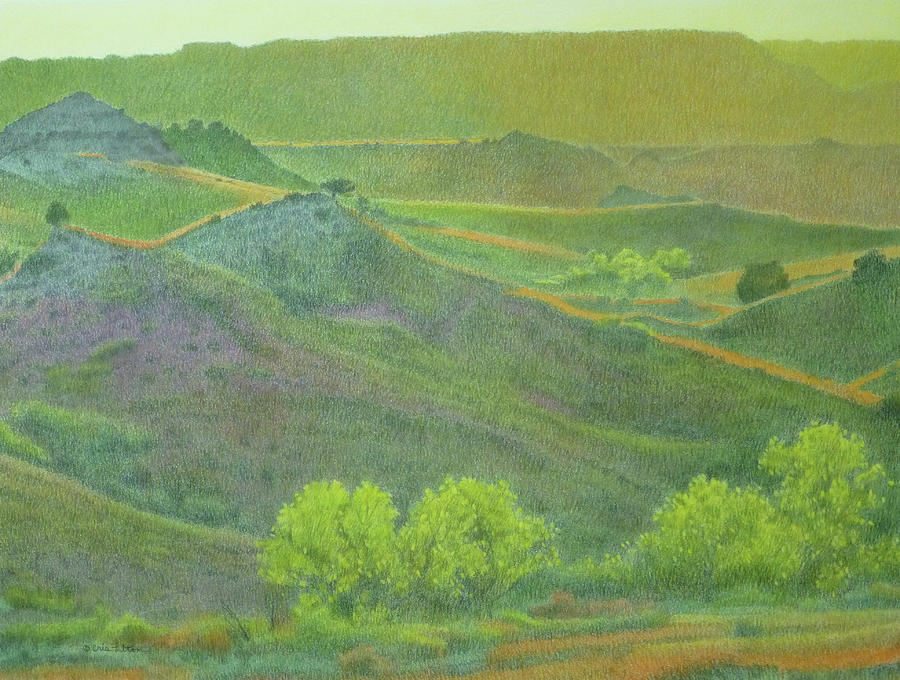 Grasslands Sunset in May Pastel by Cris Fulton