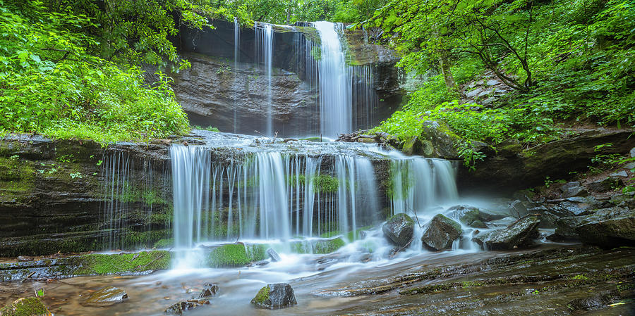 Grassy Creek Falls in Asheville North Carolina Great Smoky Mountains Photograph by Ranjay Mitra