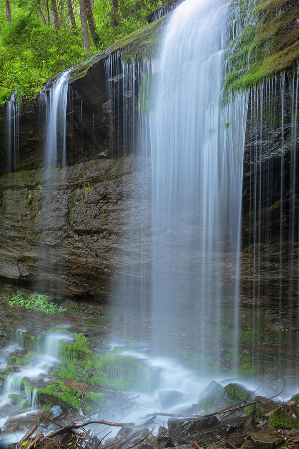 Grassy Creek Waterfall in Blue Ridge Parkway Photograph by Ranjay Mitra