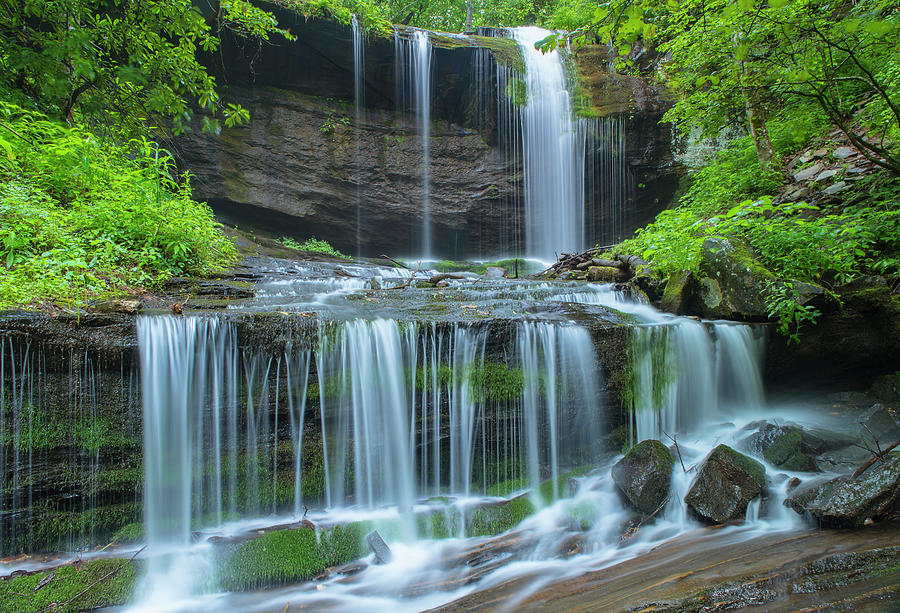 Grassy Creek Waterfall in Great Smoky Mountains National Park Photograph by Ranjay Mitra