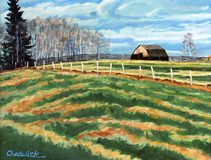 Grassy Slopes Edson Alberta Painting by Phil Chadwick