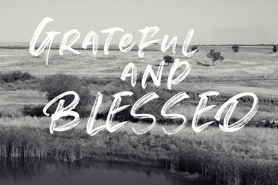 Grateful and Blessed- Art by Linda Woods Mixed Media by Linda Woods