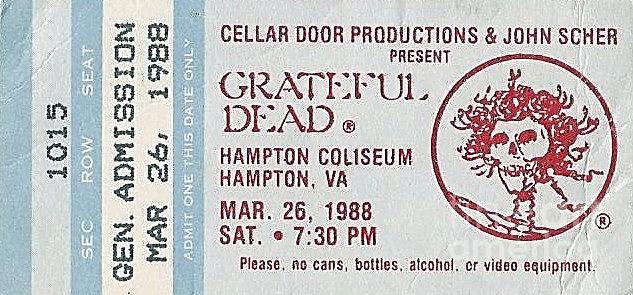 Grateful Dead Hampton Coliseum Photograph by Susan Carella