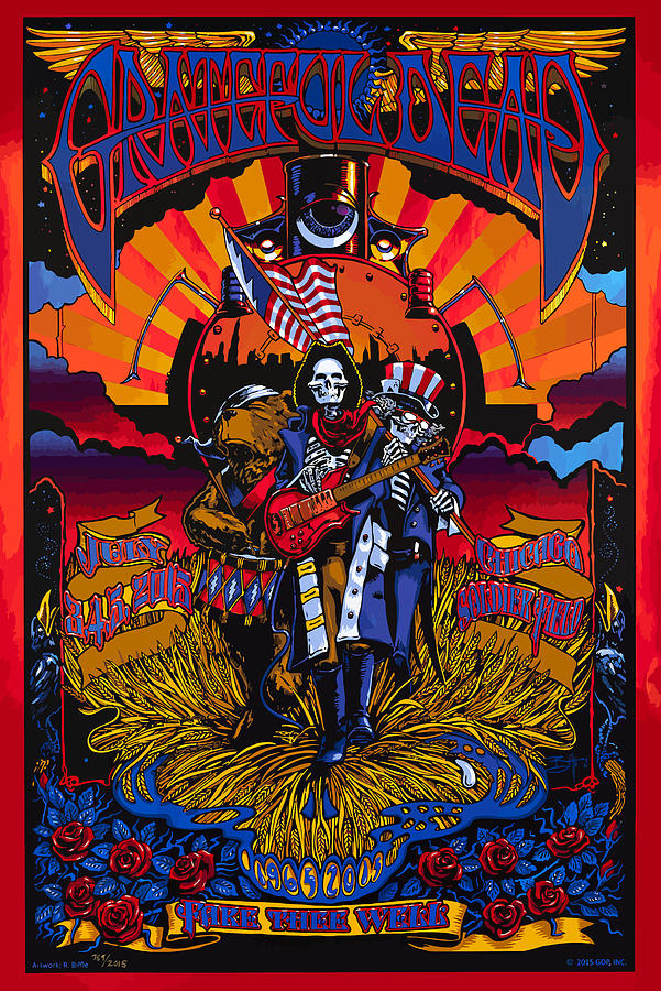 Grateful Dead Digital Art - Grateful Deads Soldier Field Chicago by The Deads